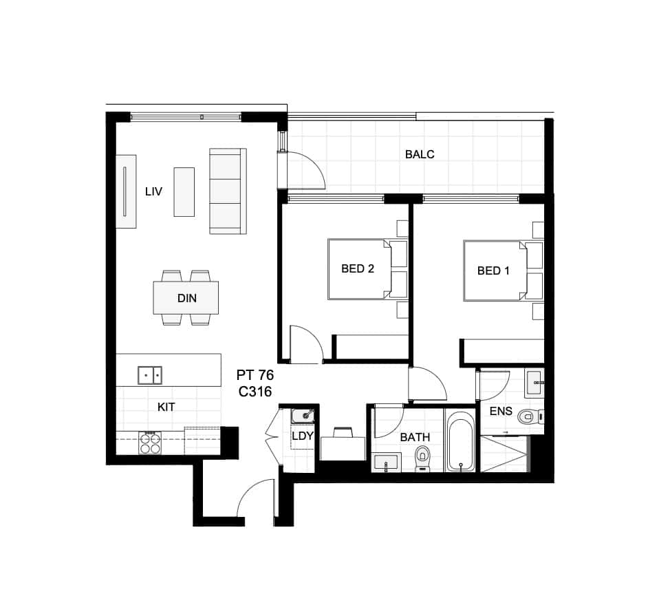 Floorplan of Homely apartment listing, 331/121C Jerralong Drive, Schofields NSW 2762