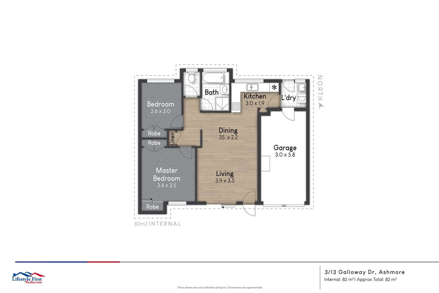 Floorplan of Homely unit listing, 3/13 Galloway Drive, Ashmore QLD 4214