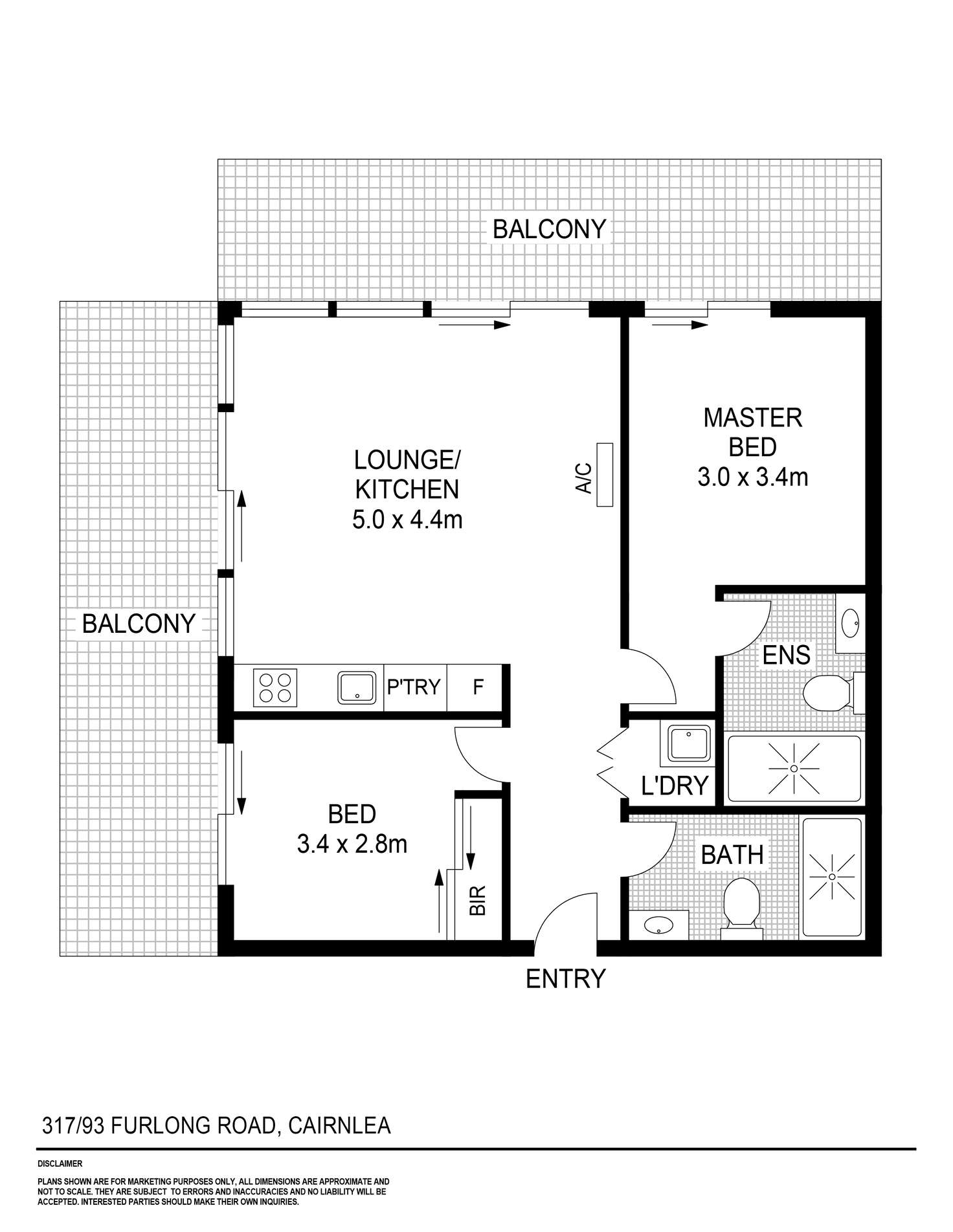 Floorplan of Homely apartment listing, 317/93 Furlong Road, Cairnlea VIC 3023