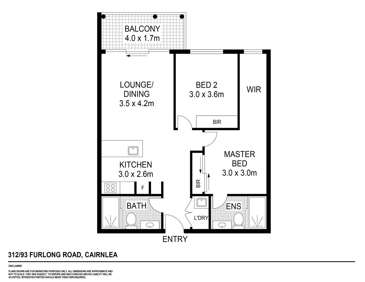 Floorplan of Homely apartment listing, 312/118 Cairnlea Drive, Cairnlea VIC 3023