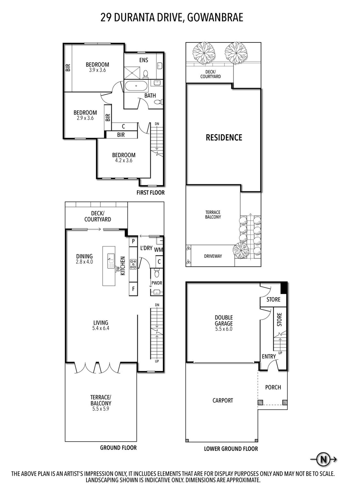 Floorplan of Homely house listing, 29 Duranta Drive, Gowanbrae VIC 3043