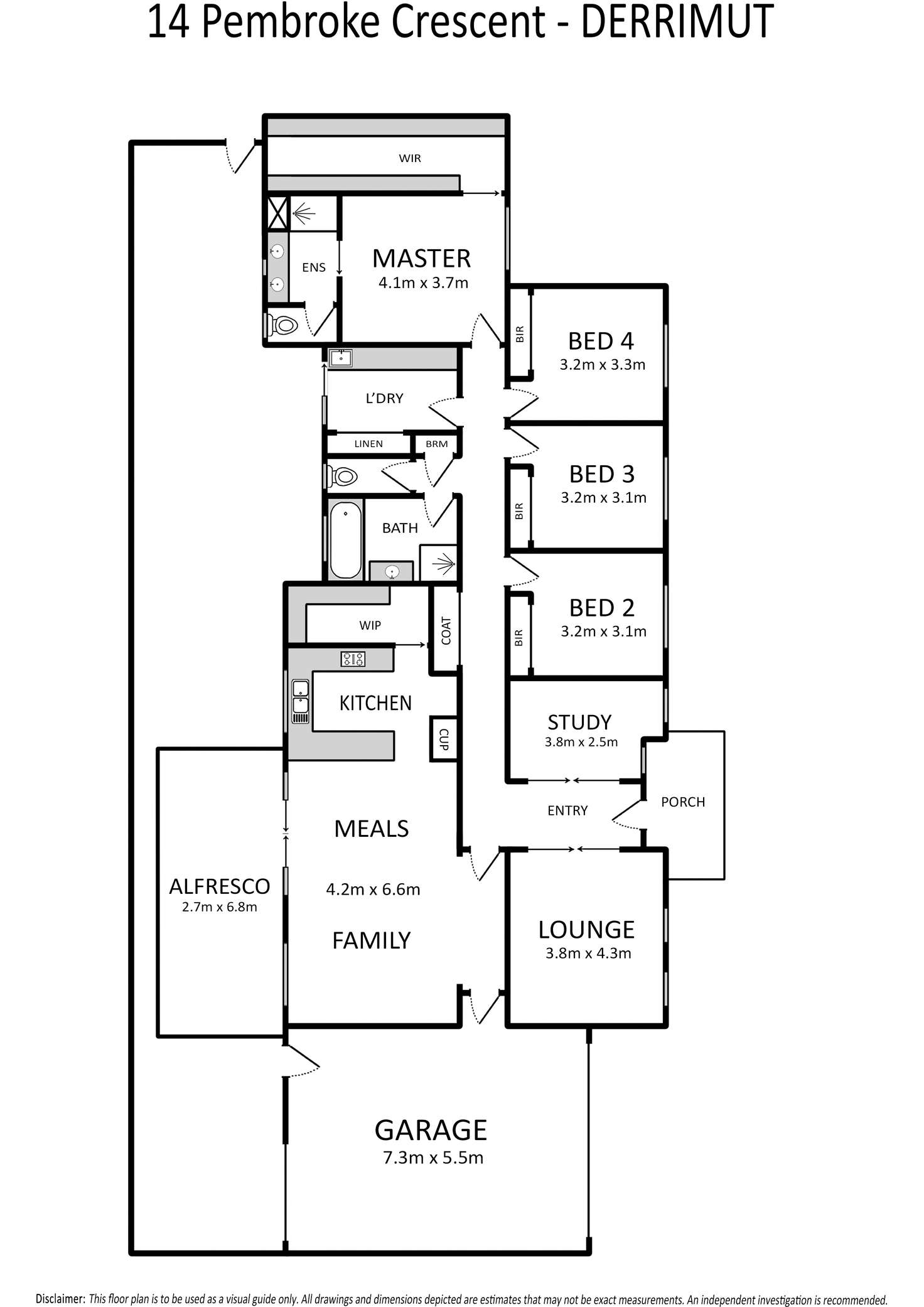 Floorplan of Homely house listing, 14 Pembroke Crescent, Derrimut VIC 3026