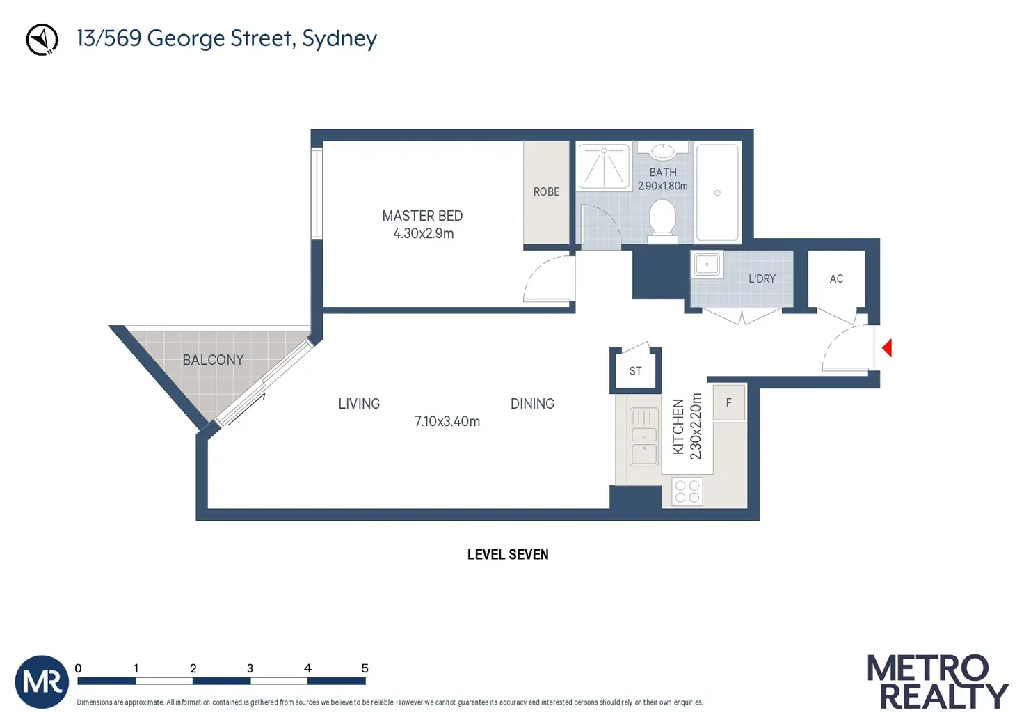 Floorplan of Homely apartment listing, 13/569 George St, Sydney NSW 2000