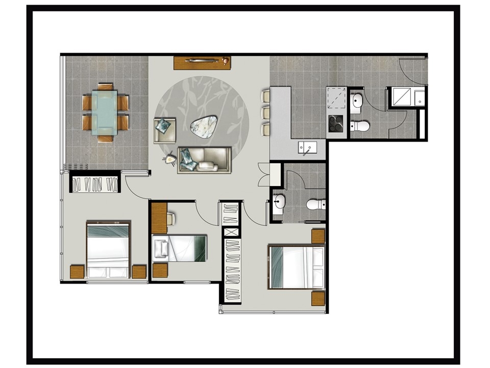 Floorplan of Homely apartment listing, 2804/55 Railway Terrace, Milton QLD 4064