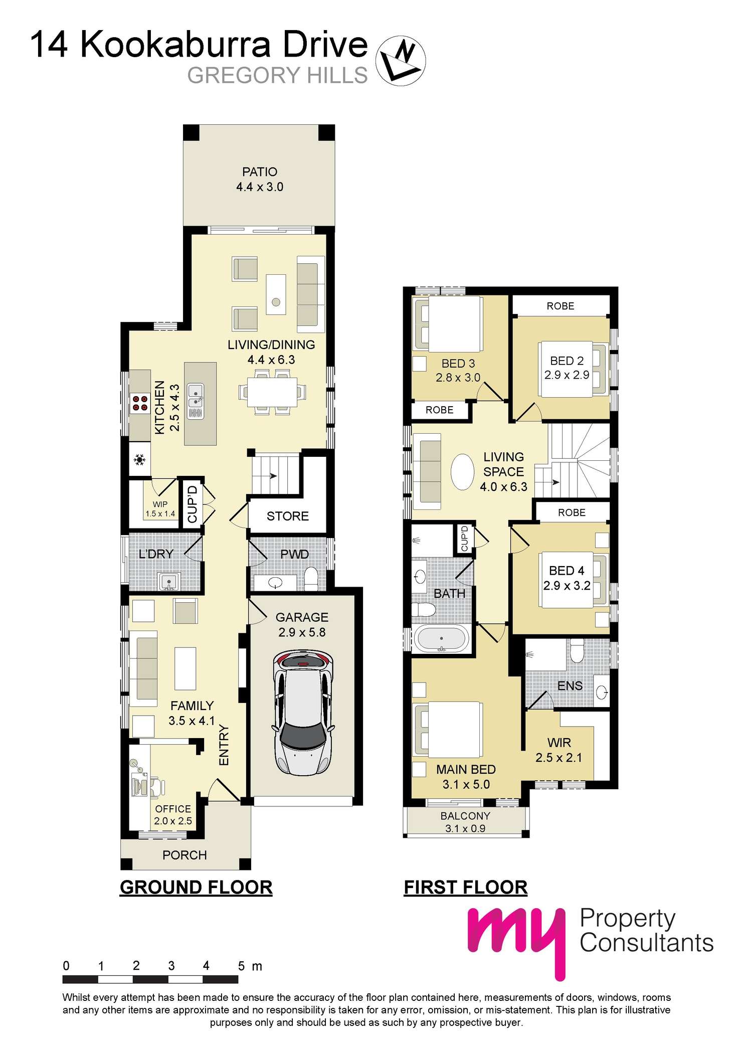 Floorplan of Homely house listing, 14 Kookaburra Drive, Gregory Hills NSW 2557