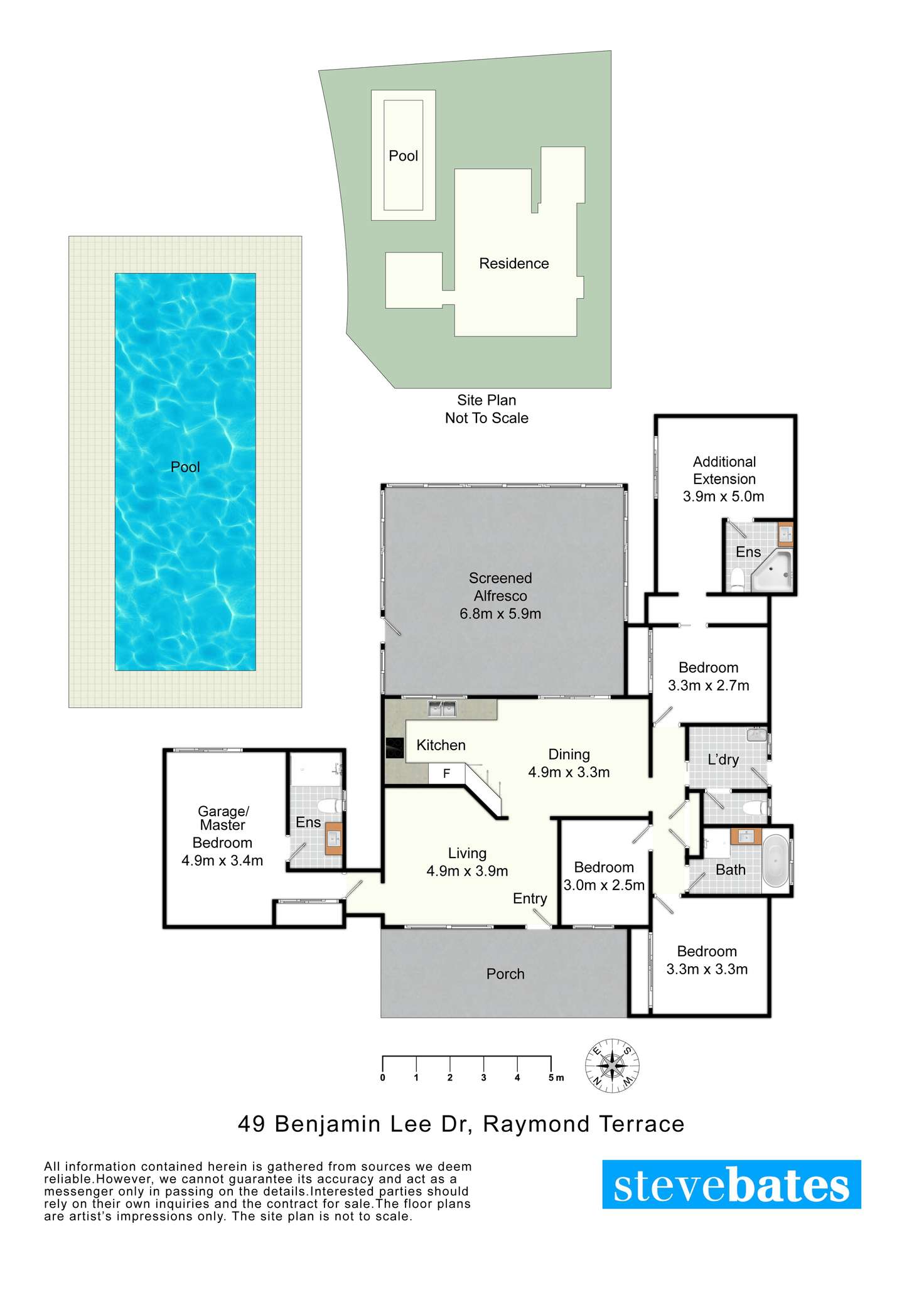 Floorplan of Homely house listing, 49 Benjamin Lee Drive, Raymond Terrace NSW 2324