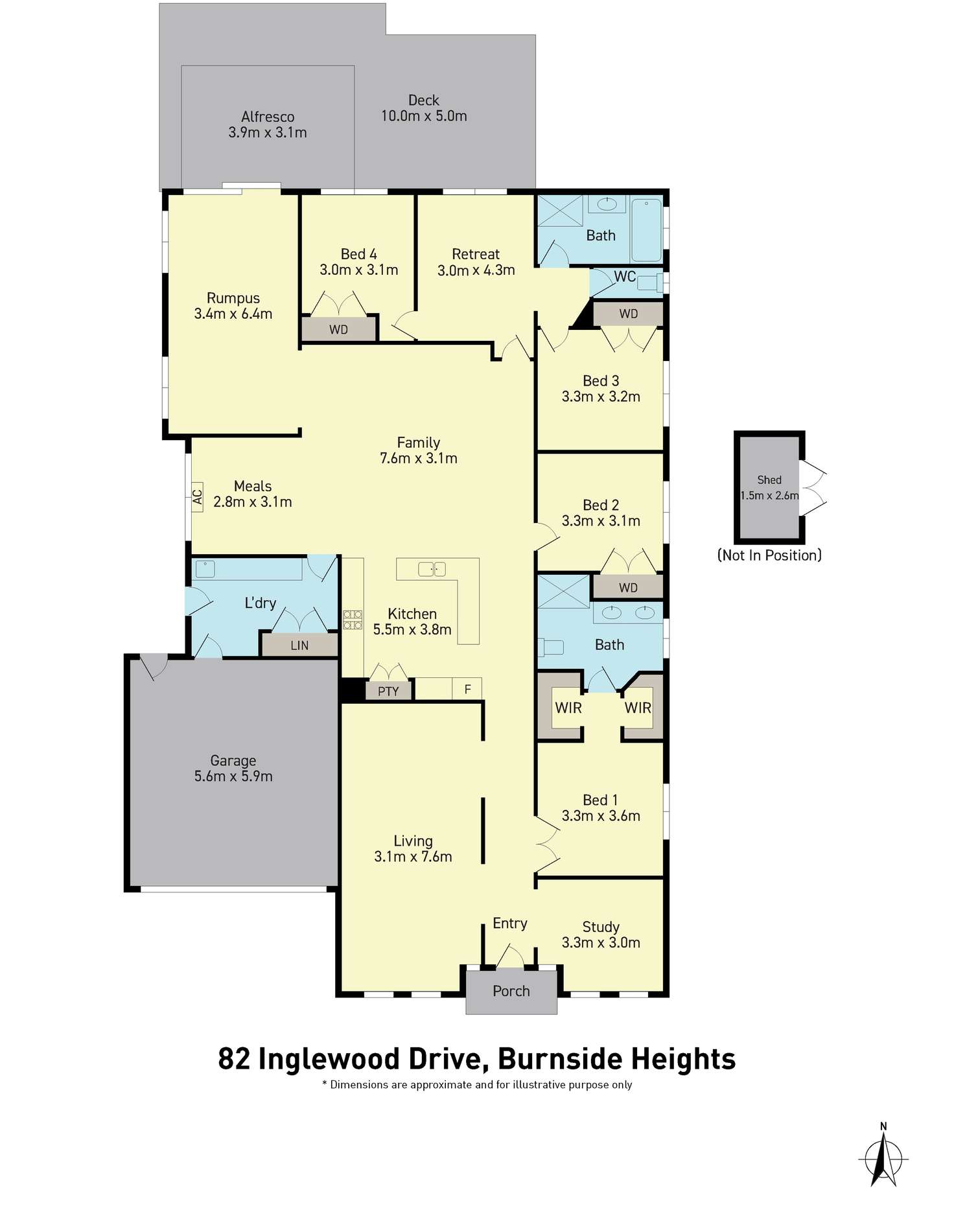 Floorplan of Homely house listing, 82 Inglewood Drive, Burnside Heights VIC 3023