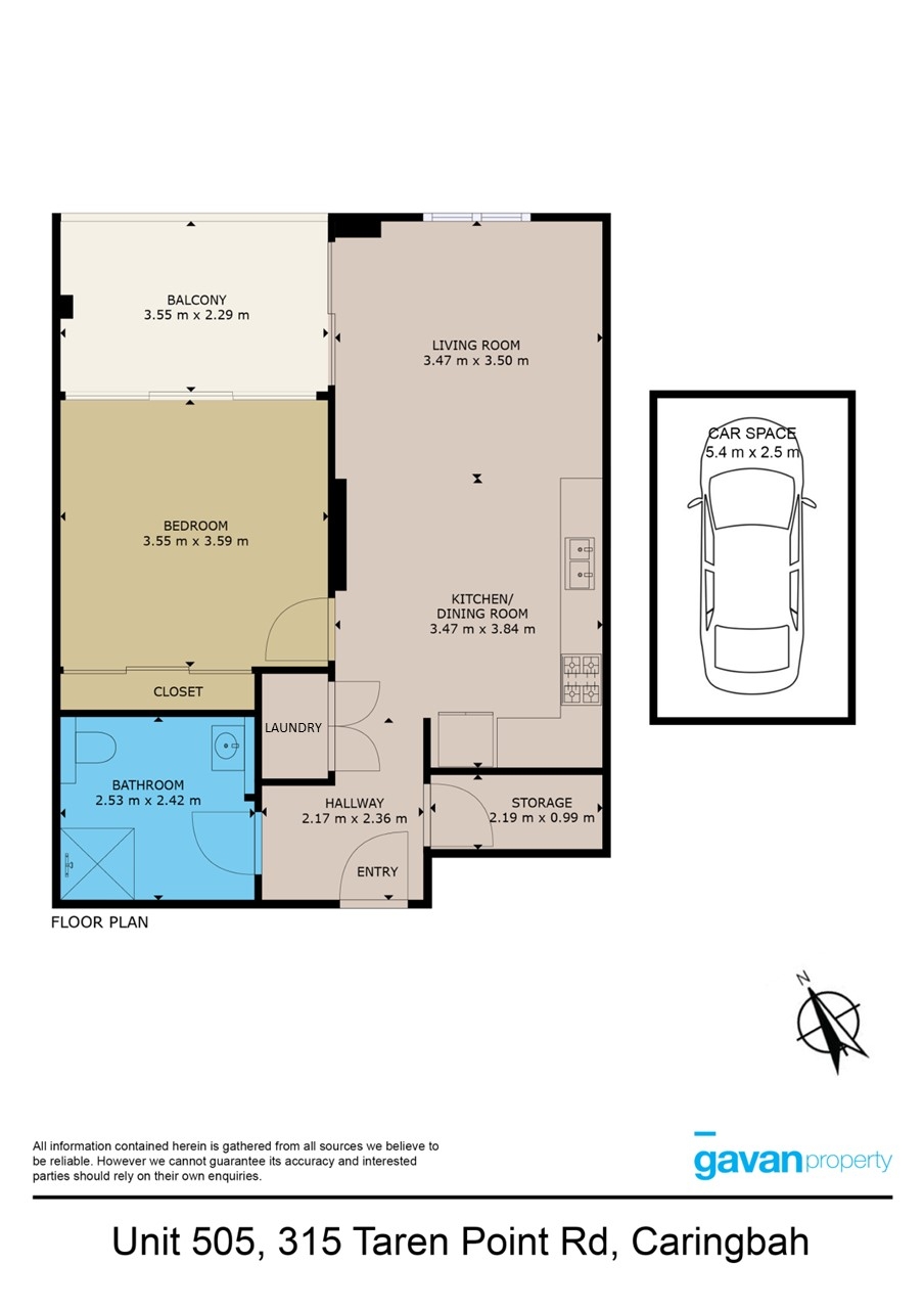 Floorplan of Homely apartment listing, 505/315 Taren Point Road, Caringbah NSW 2229