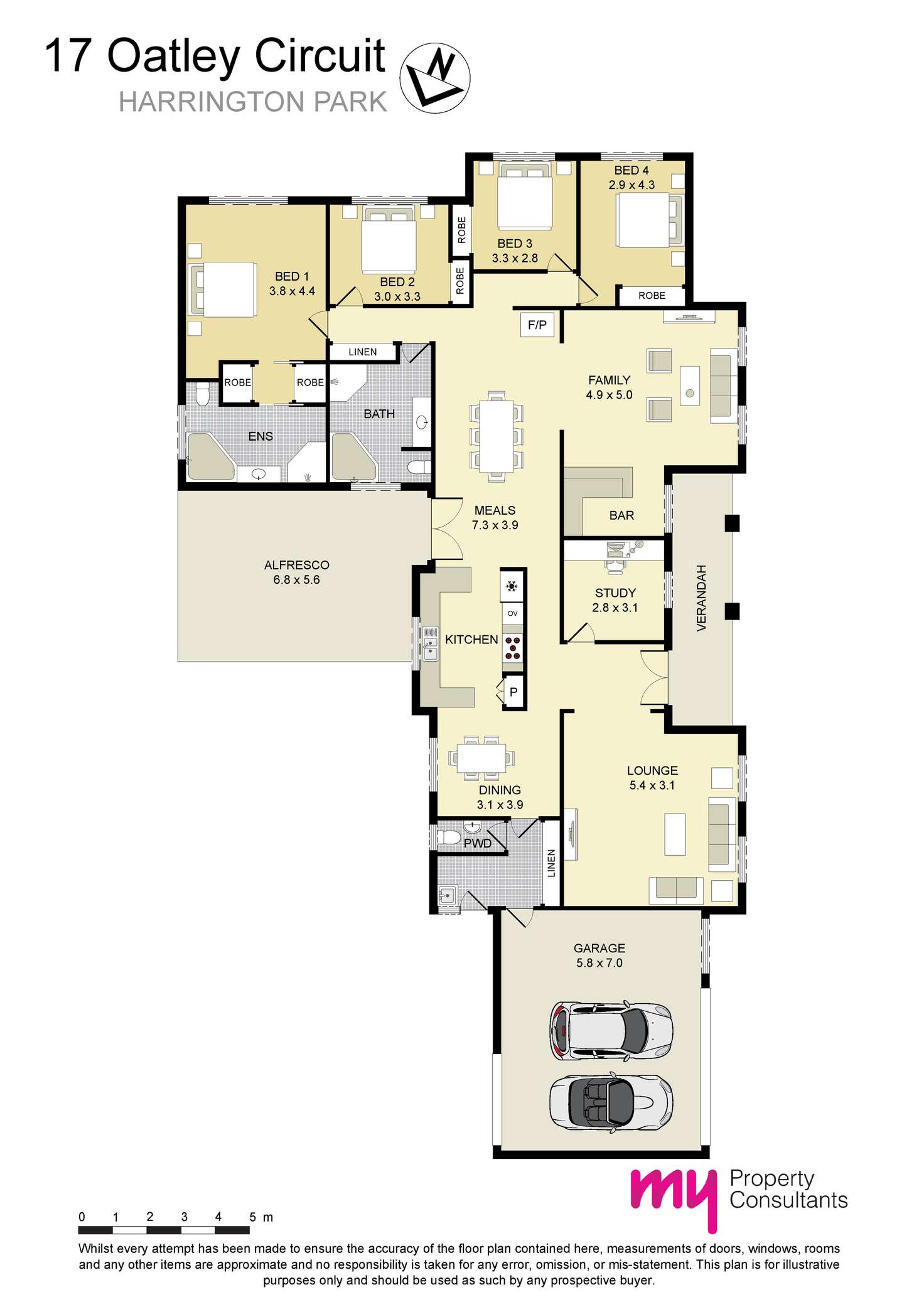 Floorplan of Homely house listing, 17 Oatley Circuit, Harrington Park NSW 2567