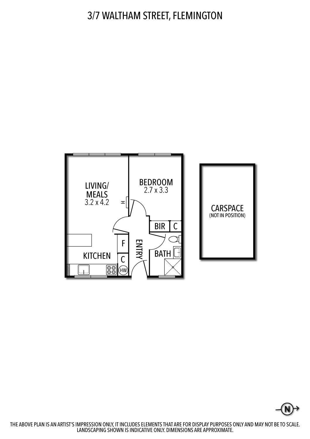 Floorplan of Homely flat listing, 3/7 Waltham Street, Flemington VIC 3031