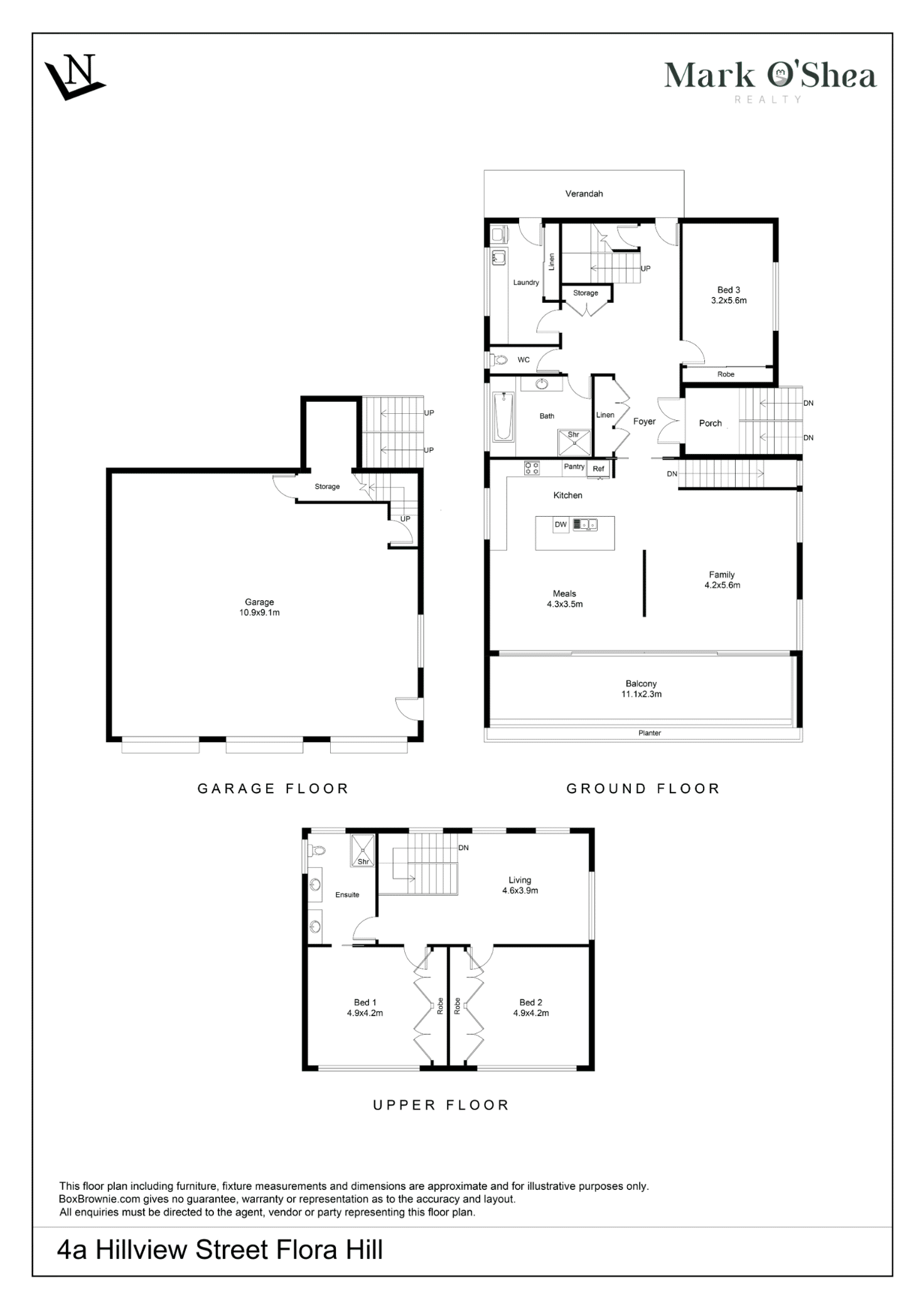 Floorplan of Homely house listing, 4a Hillview St, Flora Hill VIC 3550