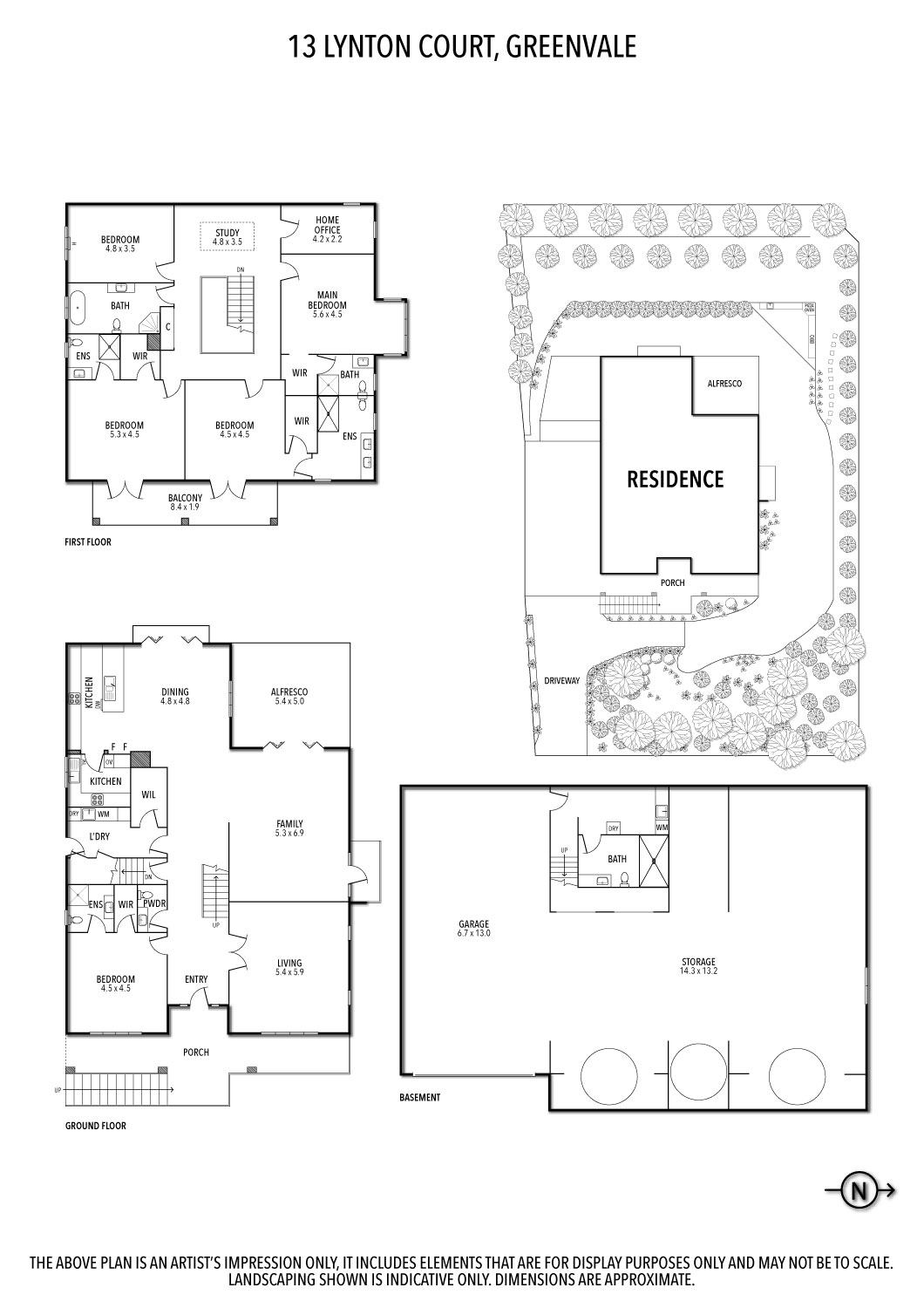 Floorplan of Homely house listing, 13 Lynton Court, Greenvale VIC 3059