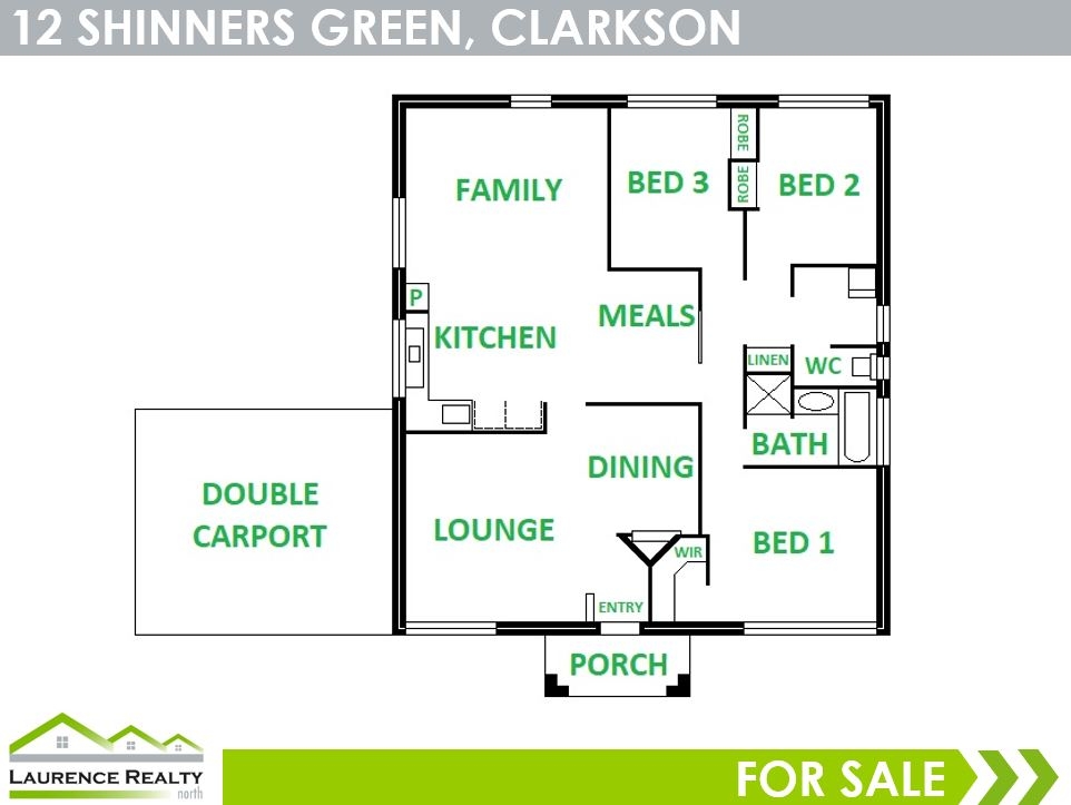Floorplan of Homely house listing, 12 Shinners Green, Clarkson WA 6030