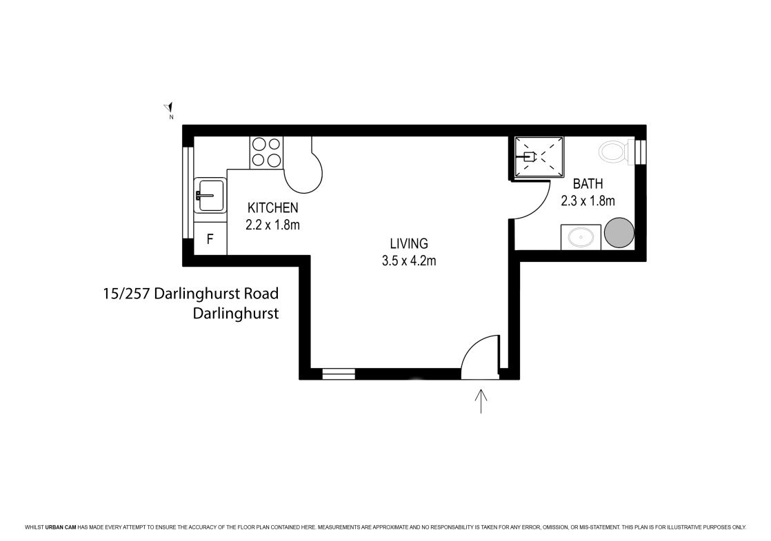 Floorplan of Homely apartment listing, 15/257-261 Darlinghurst Road, Darlinghurst NSW 2010