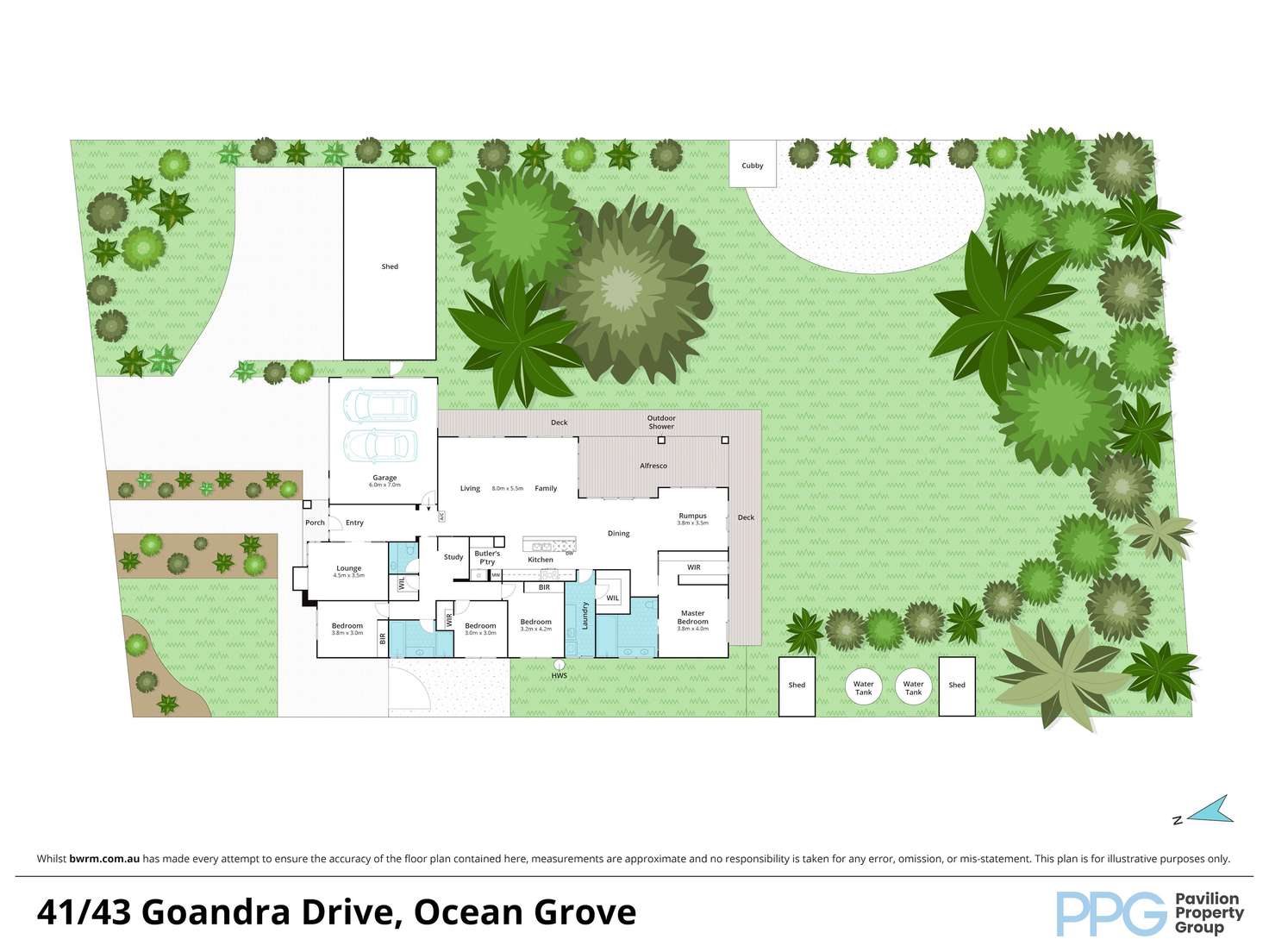 Floorplan of Homely acreageSemiRural listing, 41-43 Goandra Drive, Ocean Grove VIC 3226