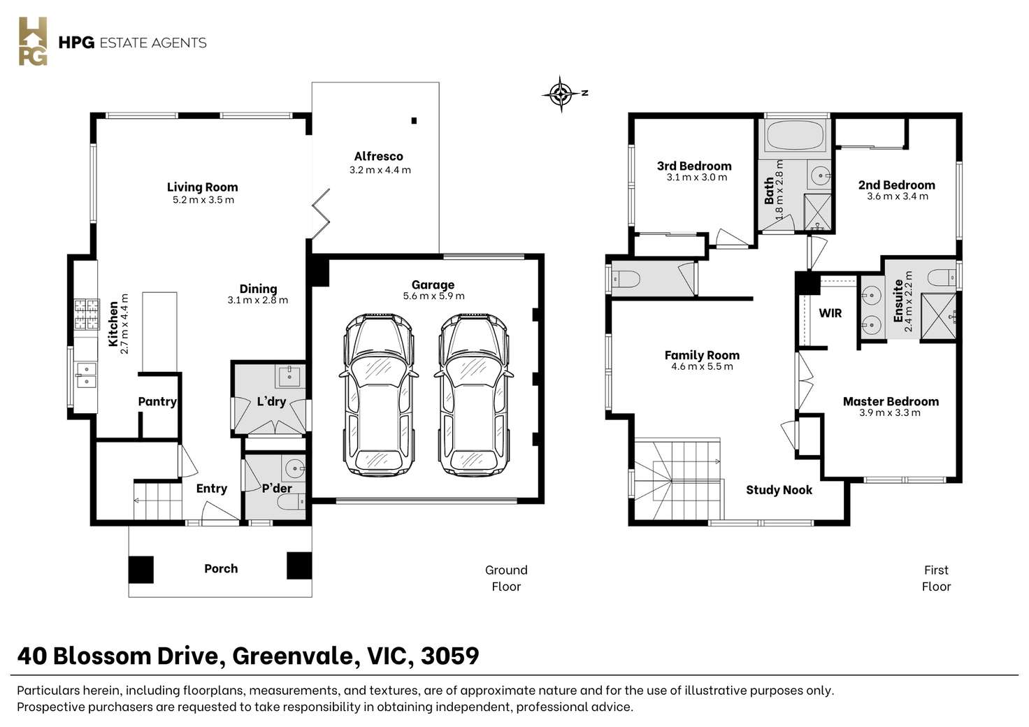Floorplan of Homely house listing, 40 Blossom Drive, Greenvale VIC 3059