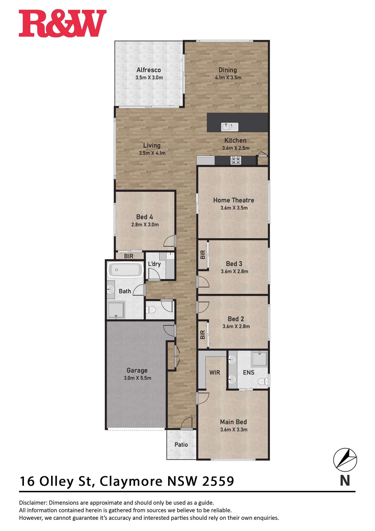 Floorplan of Homely house listing, 16 Olley Street, Claymore NSW 2559
