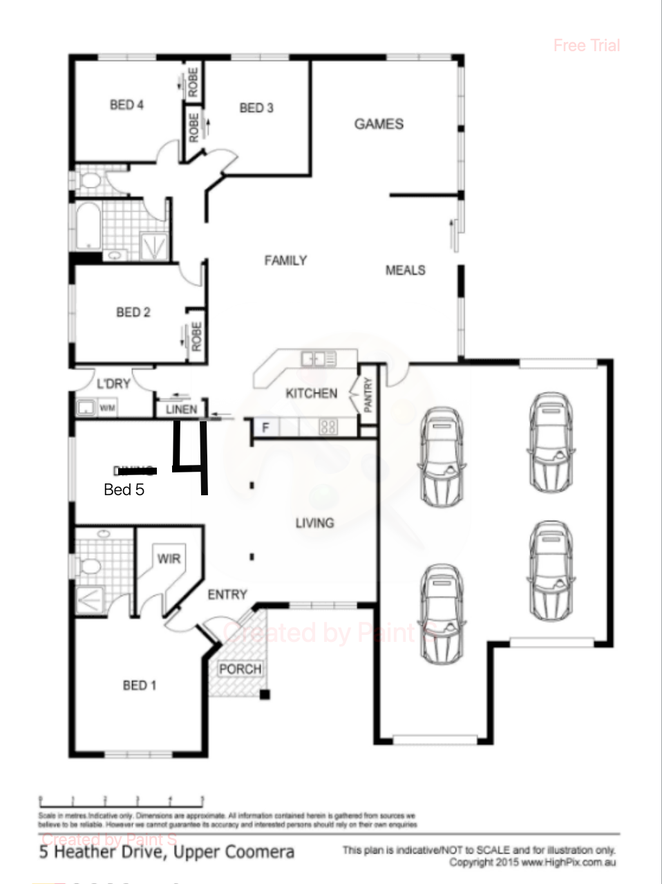 Floorplan of Homely house listing, 5 Heather Drive, Upper Coomera QLD 4209