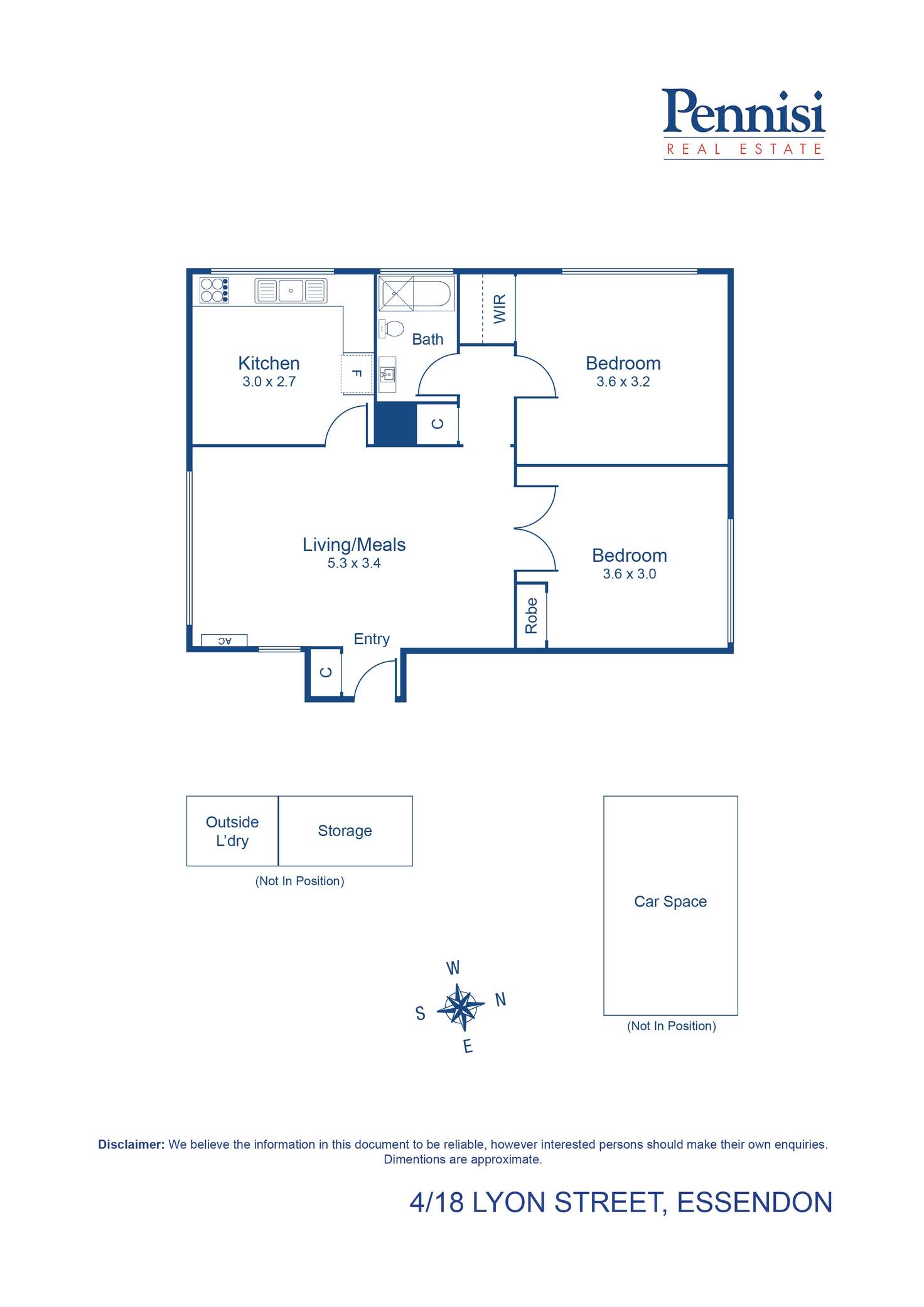 Floorplan of Homely unit listing, 4/18 Lyon Street, Essendon VIC 3040