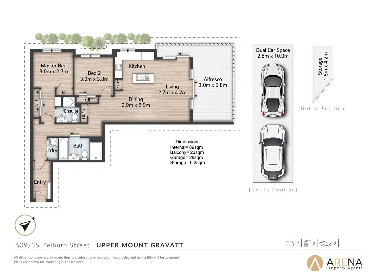 Floorplan of Homely apartment listing, 609/35 Kelburn Street, Upper Mount Gravatt QLD 4122