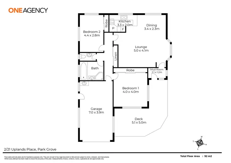 Floorplan of Homely unit listing, 2/21 Uplands Place, Park Grove TAS 7320