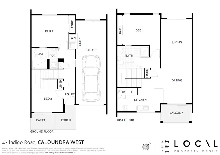 Floorplan of Homely house listing, 47 Indigo Road, Caloundra West QLD 4551