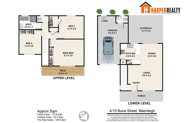 Floorplan of Homely townhouse listing, 4/15 Buna Street, Beenleigh QLD 4207