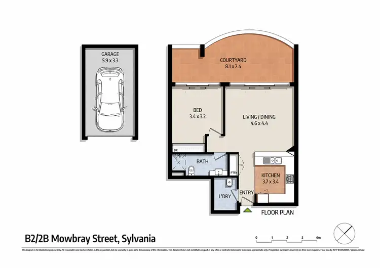 Floorplan of Homely apartment listing, B2/2B Mowbray Street, Sylvania NSW 2224