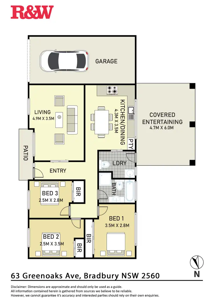 Floorplan of Homely house listing, 63 Greenoaks Avenue, Bradbury NSW 2560