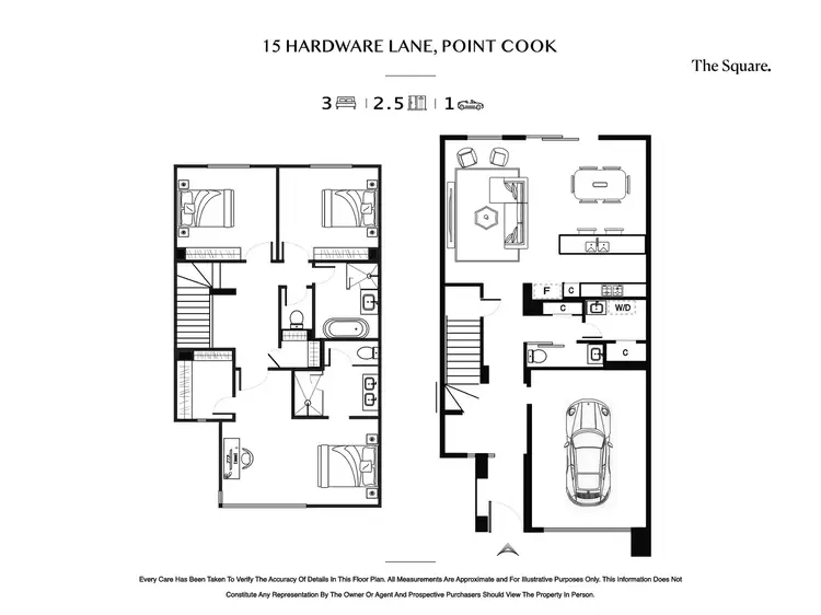 Floorplan of Homely townhouse listing, 15 Hardware Lane, Point Cook VIC 3030