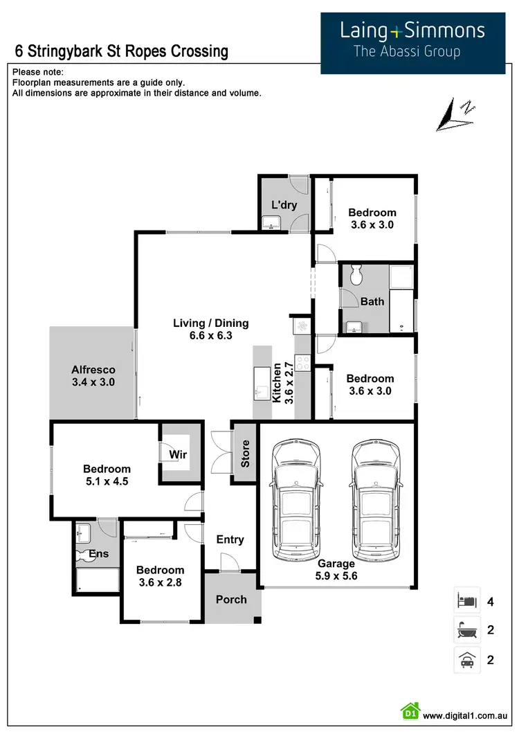 Floorplan of Homely house listing, 6 Stringybark Street, Ropes Crossing NSW 2760