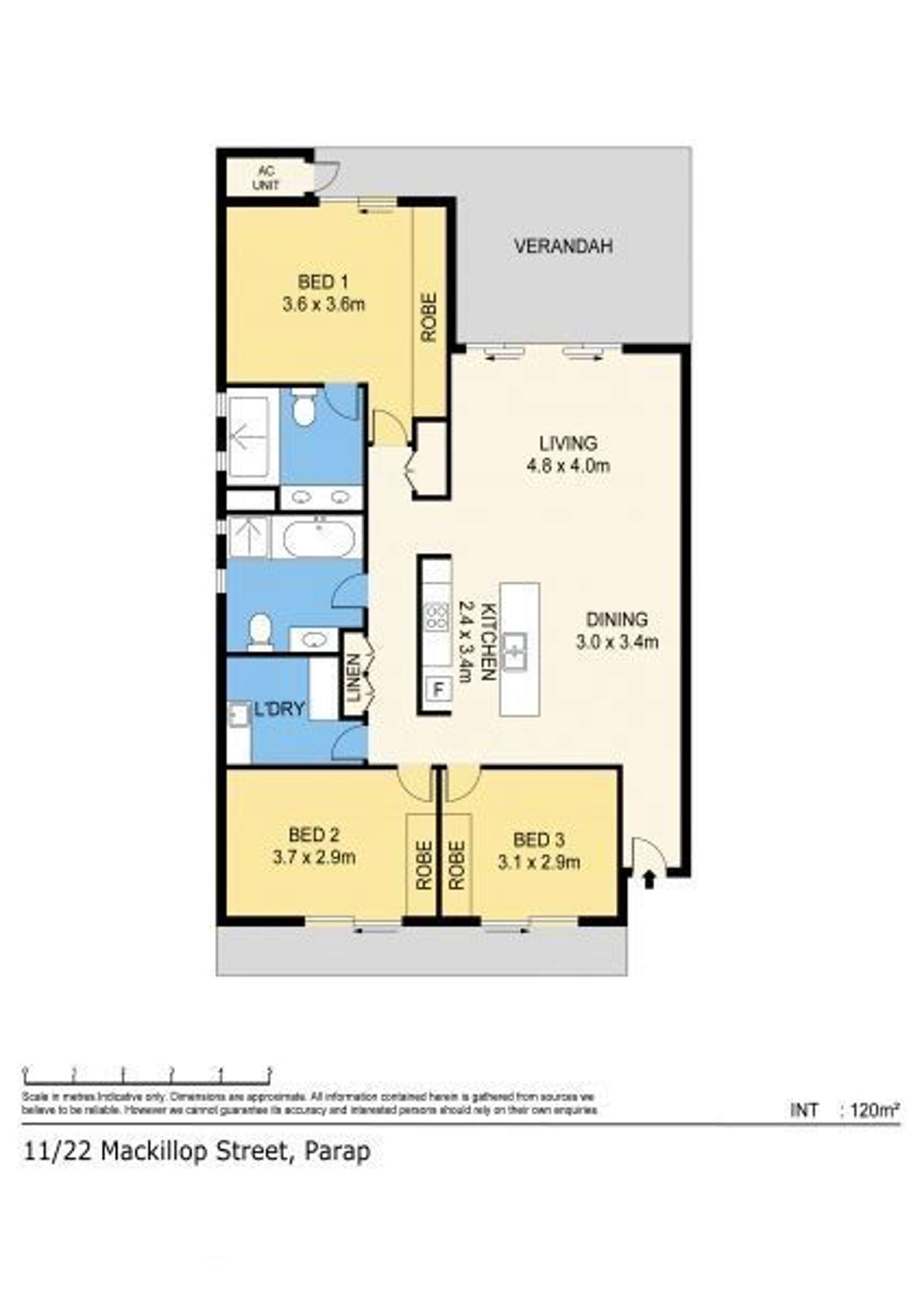 Floorplan of Homely apartment listing, 11/22 Mackillop Street, Parap NT 820