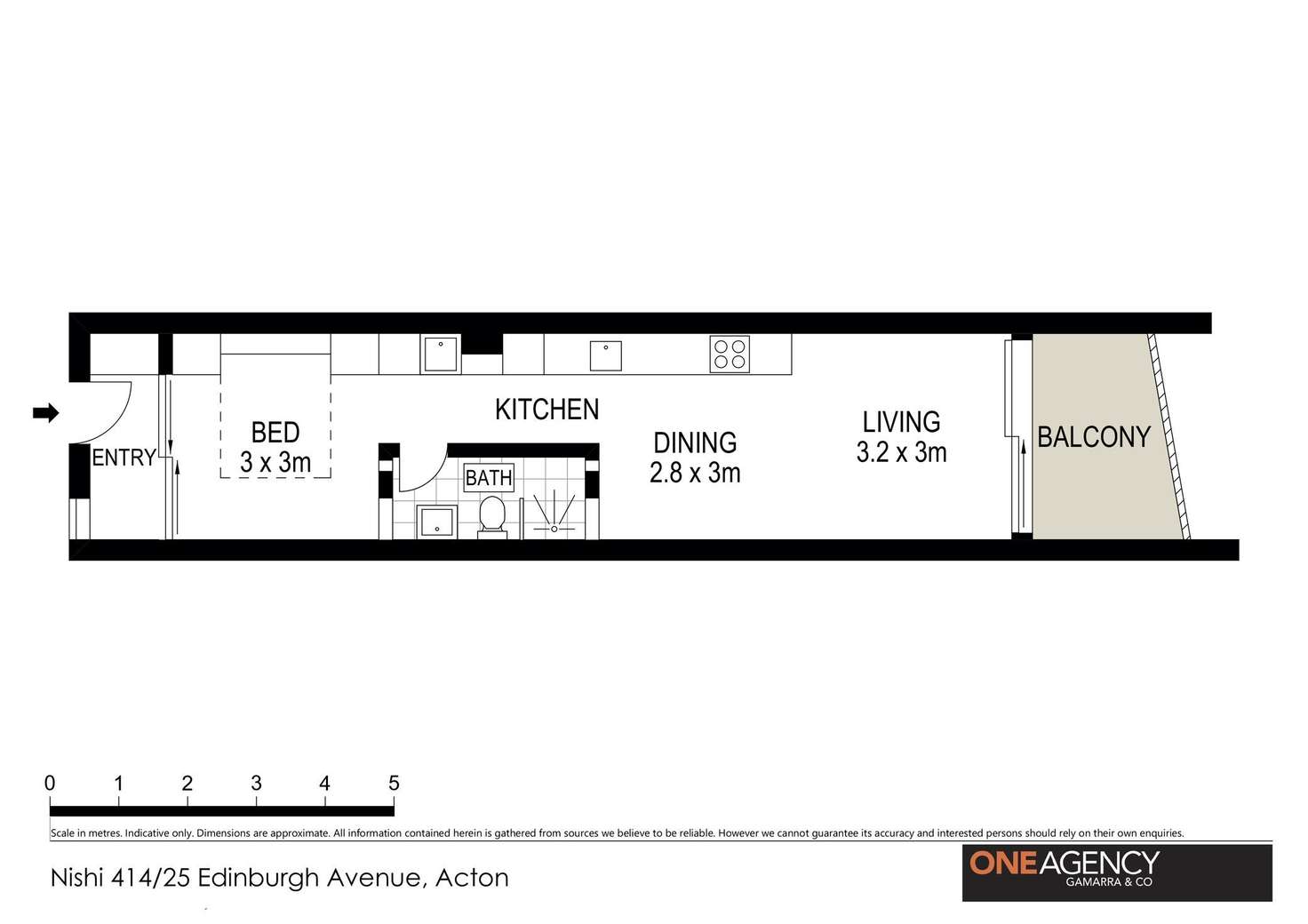 Floorplan of Homely apartment listing, 414/25 Edinburgh Avenue, Acton ACT 2601