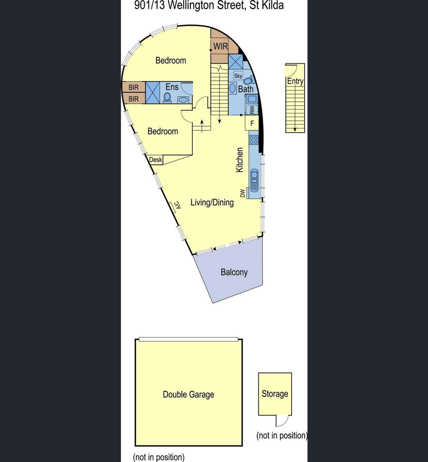Floorplan of Homely apartment listing, 901/13 Wellington Street, St Kilda VIC 3182