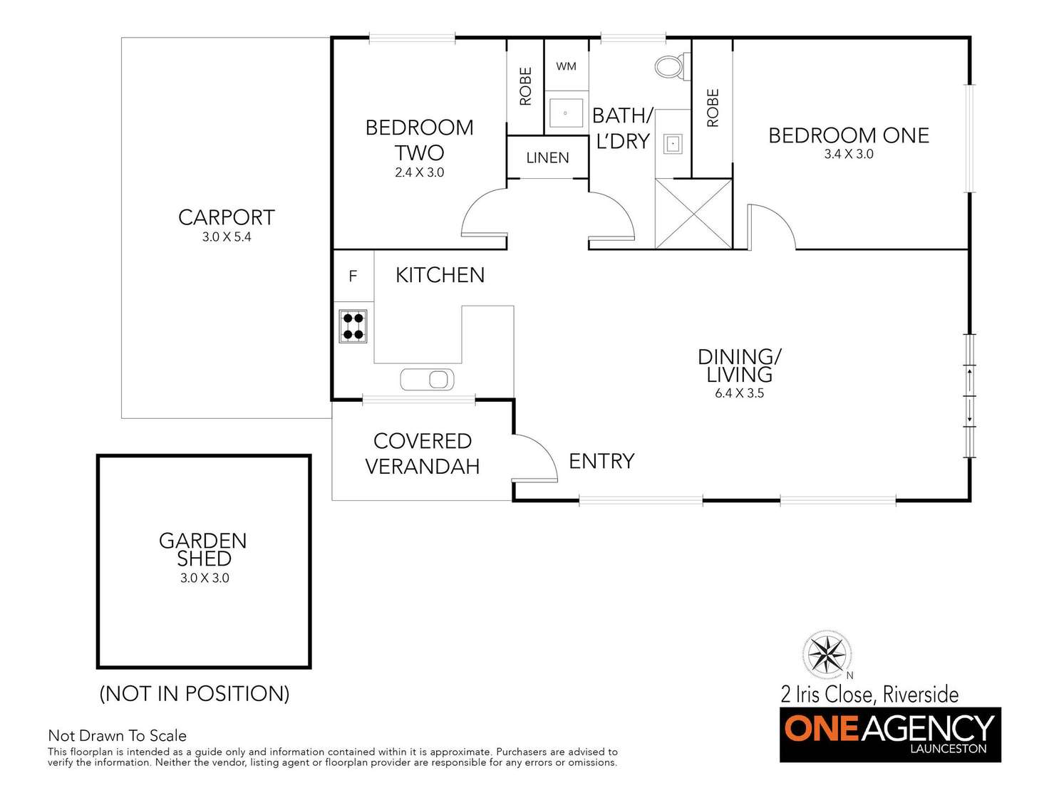 Floorplan of Homely unit listing, 2 Iris Close, Riverside TAS 7250