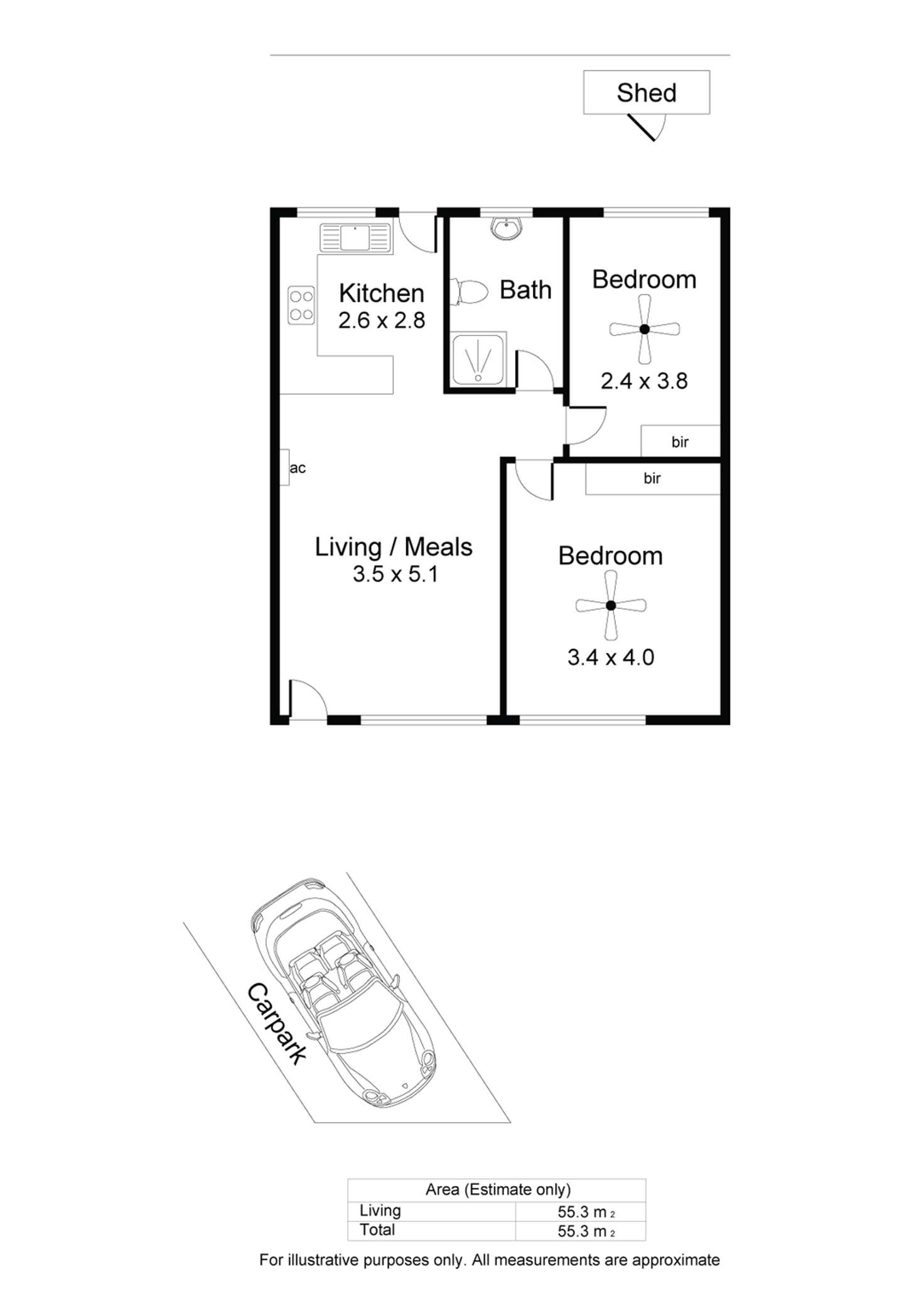 Floorplan of Homely unit listing, 8/23 Creslin Terrace, Camden Park SA 5038