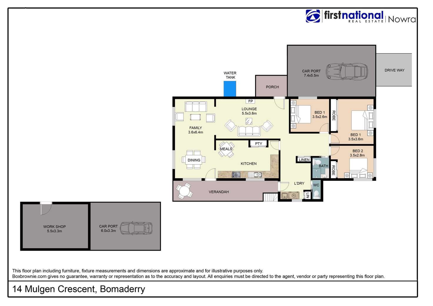 Floorplan of Homely house listing, 14 Mulgen Crescent, Bomaderry NSW 2541