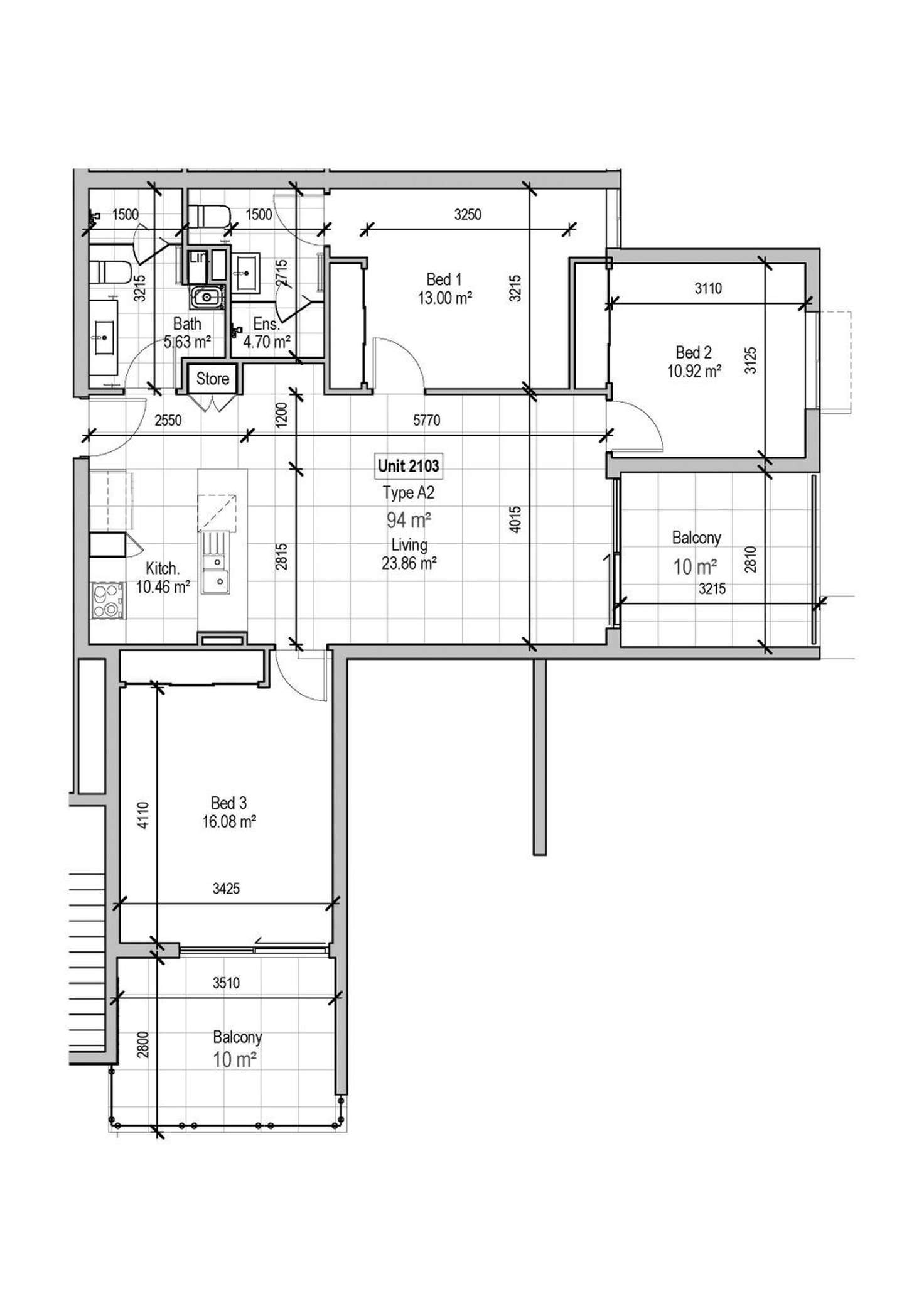 Floorplan of Homely unit listing, 2103/132 Osborne Road, Mitchelton QLD 4053