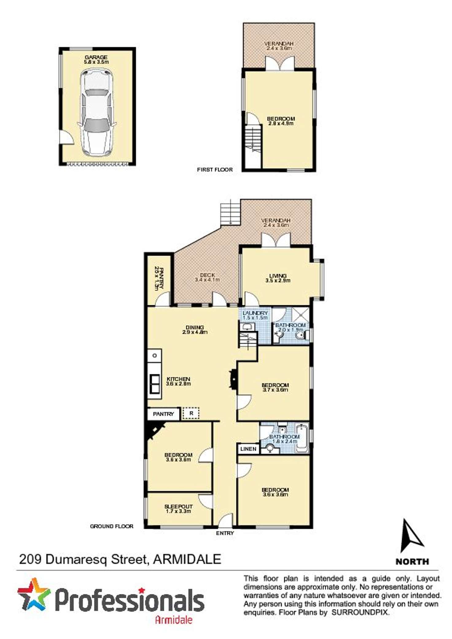 Floorplan of Homely house listing, 209 Dumaresq Street, Armidale NSW 2350