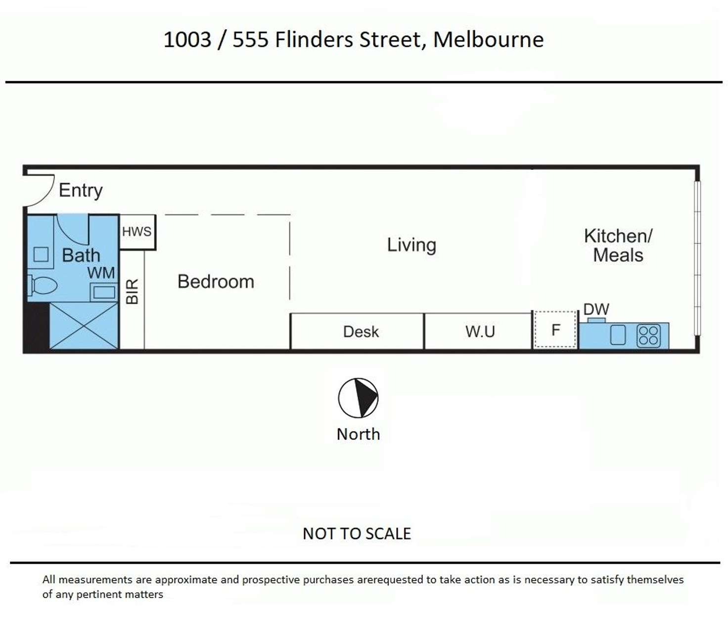 Floorplan of Homely apartment listing, 1003/555 Flinders Street, Melbourne VIC 3000