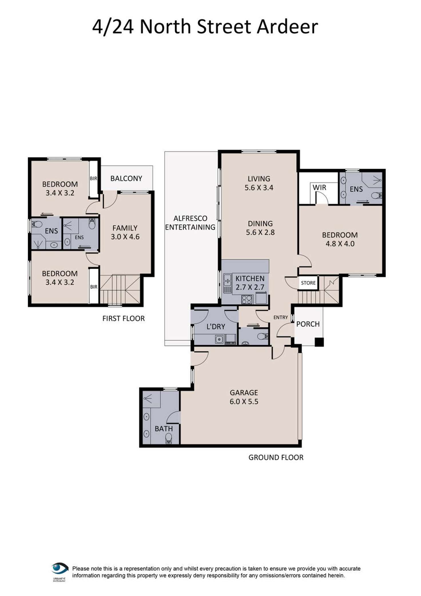 Floorplan of Homely townhouse listing, 4/24 North Street, Ardeer VIC 3022