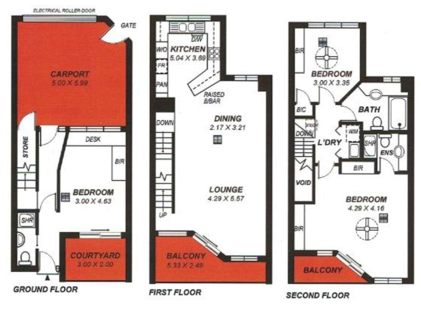 Floorplan of Homely townhouse listing, 6 Oliver Court, Adelaide SA 5000