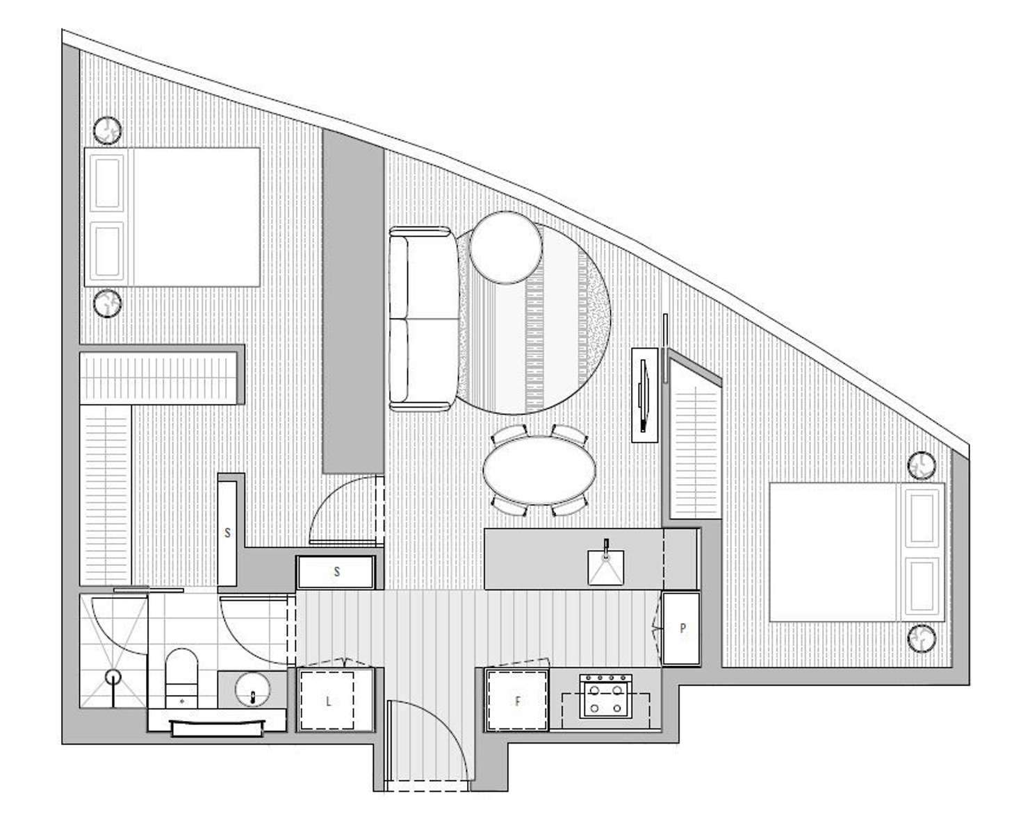 Floorplan of Homely apartment listing, 2102/224-252 La Trobe Street, Melbourne VIC 3000