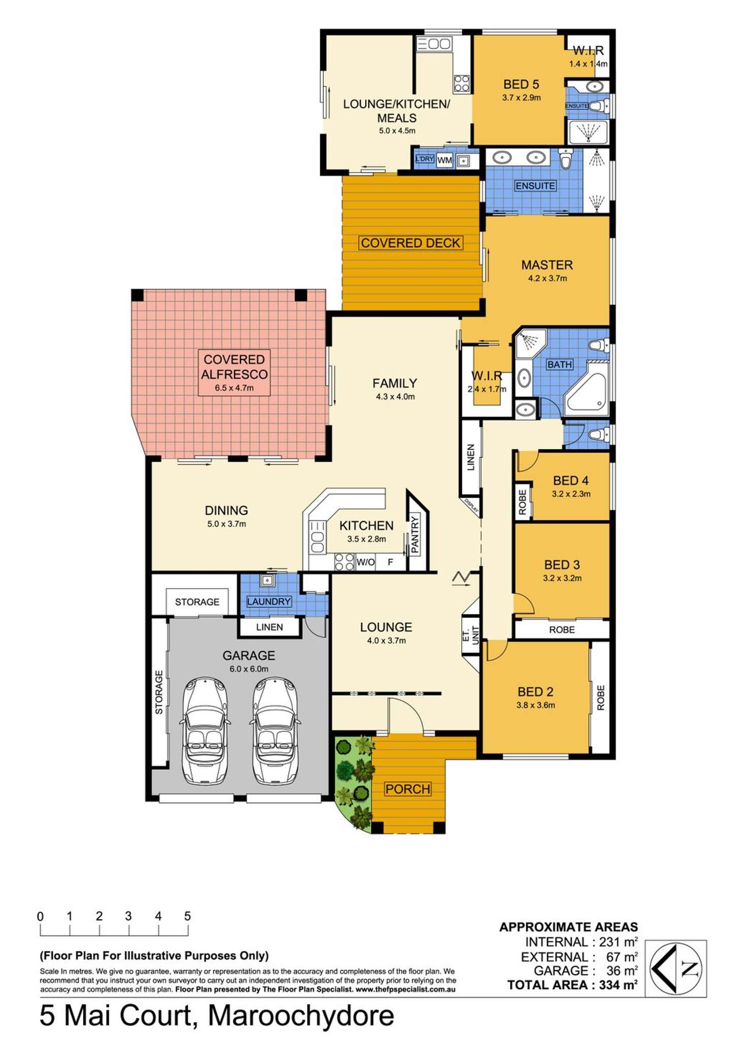 Floorplan of Homely house listing, 5 Mai Court, Maroochydore QLD 4558