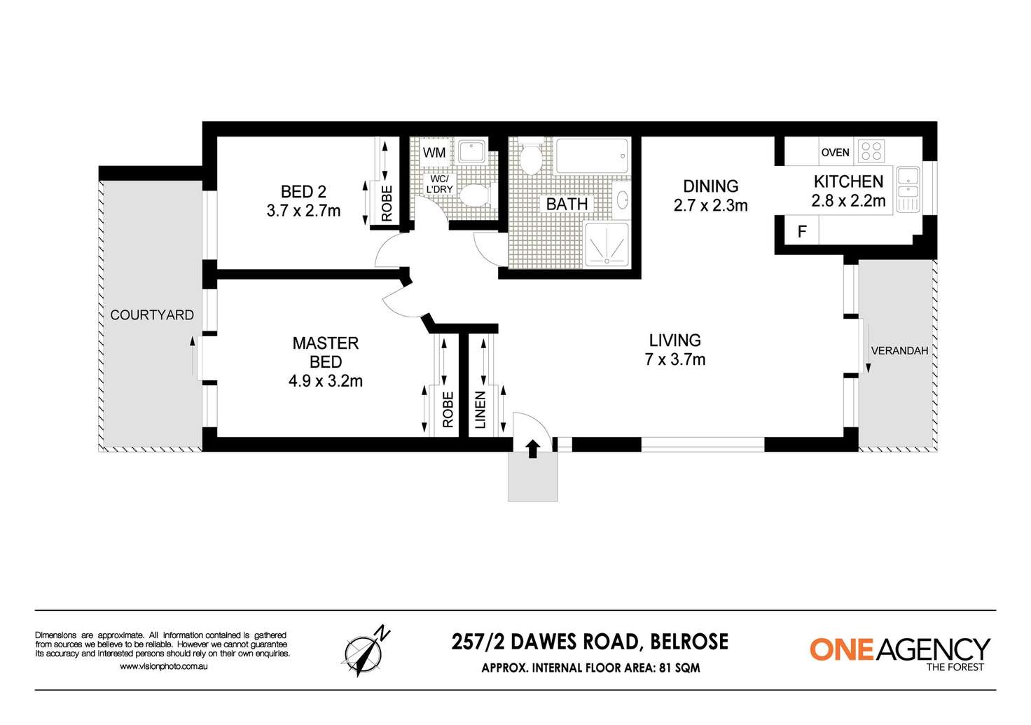 Floorplan of Homely apartment listing, 257/2 Dawes Rd, Belrose NSW 2085