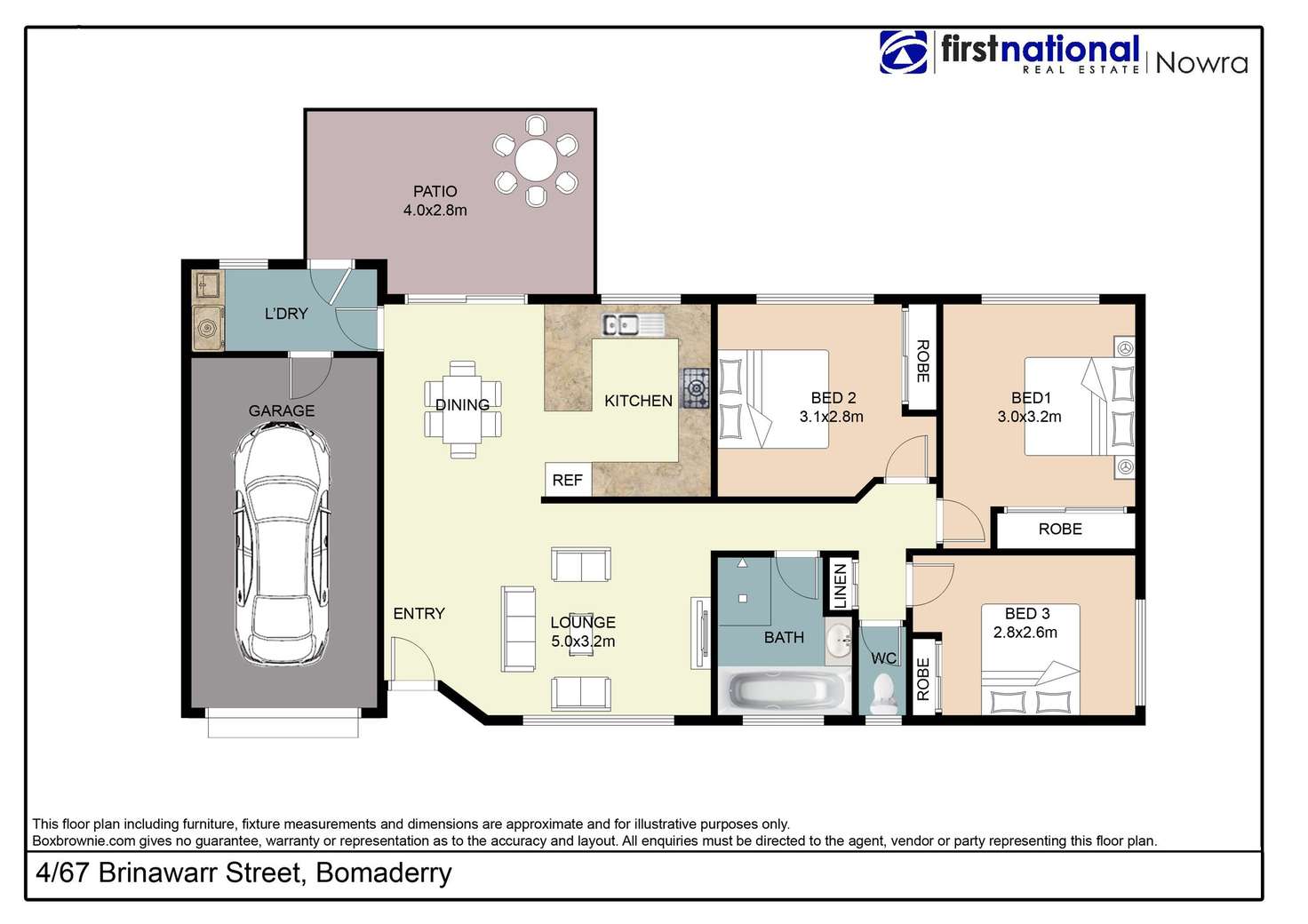 Floorplan of Homely villa listing, 4/67 Brinawarr Street, Bomaderry NSW 2541