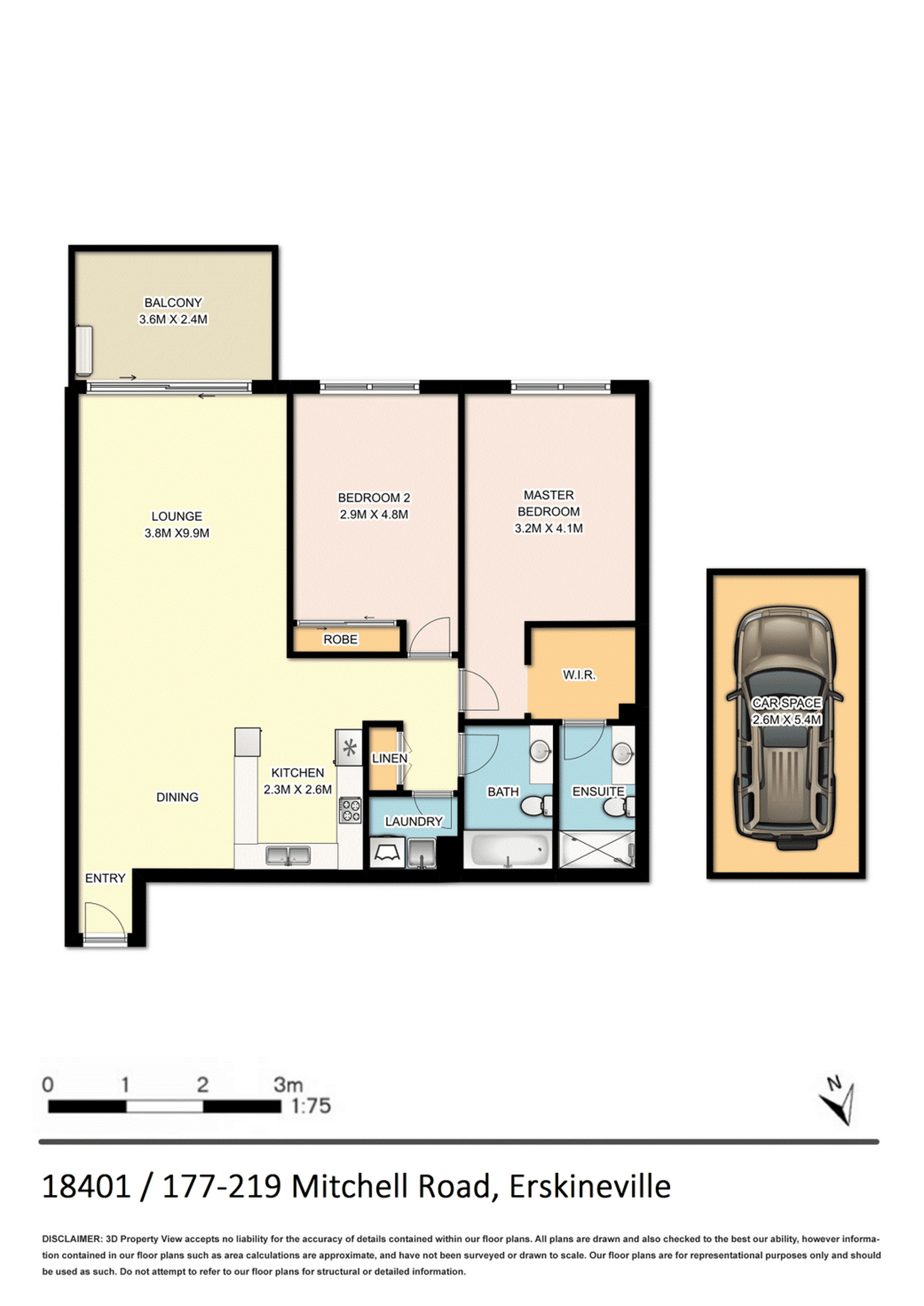 Floorplan of Homely apartment listing, 9701/177-219 Mitchell Road, Erskineville NSW 2043