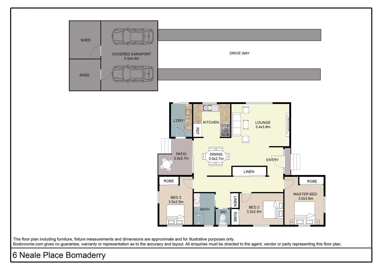Floorplan of Homely house listing, 6 Neale Place, Bomaderry NSW 2541