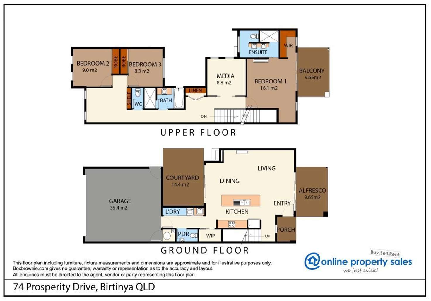 Floorplan of Homely house listing, 74 Prosperity Drive, Birtinya QLD 4575
