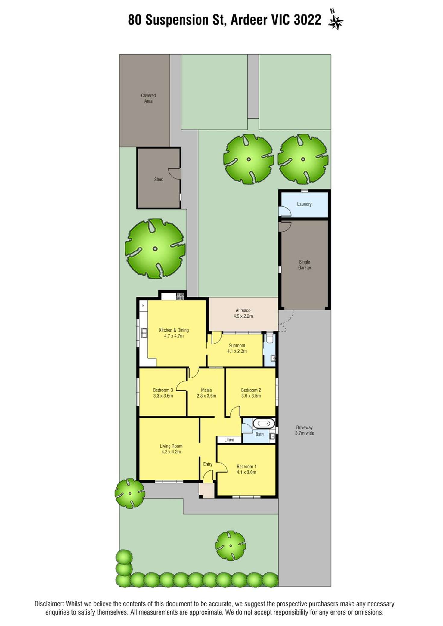 Floorplan of Homely house listing, 80 Suspension Street, Ardeer VIC 3022